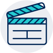 movie clapboard icon